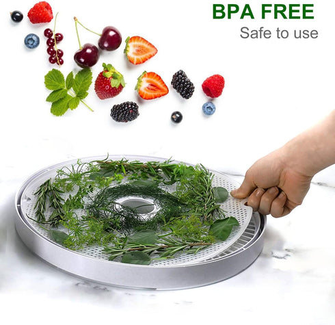 6 pieces 11.6inch Premium Round Dehydrator Sheets Reusable non-stick Food Dehydrator Machine Mesh Screen for fruit dryer...