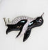 Faship Clear Crystal Penguin Pin Brooch...