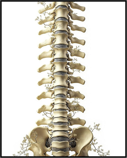 Posterizer 1 pcs-detailed anatomical illustration of the human spinal column 4-Teachers & Classrooms-Abstract & Modern Art-School and classroom ar...