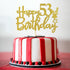 Gold Glitter Happy 53rd Birthday Cake Topper - 53 Cake Topper - 53rd Birthday Party Supplies - 53rd Birthday Party Decorations...
