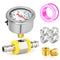 MEANLIN MEASURE 0-100Psi Stainless Steel Glycerin Filled Pressure Gauge 1/8" NPT 1.5" FACE DIAL, with 3/8" Line Pressure Adapter Liquid Filled Pre...