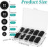 100Pcs Resin Sewing Buttons Premium 4-Hole Craft Buttons Eco-Friendly Round Black Button 5 Sizes Flatback Button for DIY Craft Holiday Decorations...