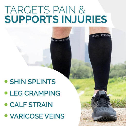 Calf Compression Sleeves for Men and Women - Leg Compression Sleeve - Footless Compression Socks for Runners, Shin Splints, Varicose Vein & Calf P...
