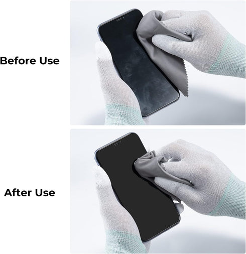 K&F Concept 10 Pack Lens Cleaning Cloth 15X18CM, Washable Reusable Microfiber Cleaning Cloth for Camera Lenses, Glasses, Screens, Cameras, Eyeglas...