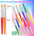 30Pcs Paint Brushes, Anezus Round Paint Brushes for Kids Classroom Toddlers Paint Brush Set for Touch Up Preschool Daycare Washable Acrylic Paint ...