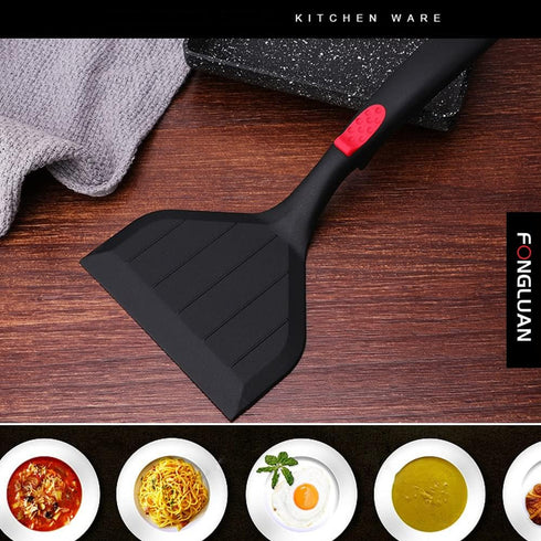 Silicone Wide Turner/Spatula Kitchen Spatulas Nonstick Cookware for Cooking & Serving Heat-Resistant BPA Free Cooking Utensils...