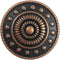 Bezelry 10 Pieces Beads Wheel Metal Shank Buttons. 23mm (7/8 inch) (Antique Copper)...
