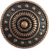 Bezelry 10 Pieces Beads Wheel Metal Shank Buttons. 23mm (7/8 inch) (Antique Copper)...