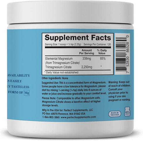 Perfect Magnesium Citrate Powder - 270g...