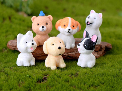 12 Pcs Miniature Dog Figures, Cute Animal Toy Collection, Cake Topper, Plant & Car Decor...