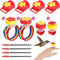 8 Pieces Handheld Hummingbird Feeders for Outdoors, Hummingbird Feeders with Suction Cups Hummingbird Hand Feeder Hummingbird Ring Feeder Mini Han...