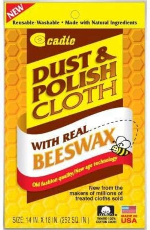 Reusable Beeswax Furniture Polish Cloth - Wood Polish for Furniture or Wiping Dirt Surfaces at Home and Office - Great Cleaner for Wood, Tiles, Bl...