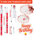 Kolewo4ever Happy Birthday Pencils Translucent Pencil Multicolor Non- Sharpening Stackable Pencils Pop Up Plastic Pencils Cake,Balloon Printed Bir...