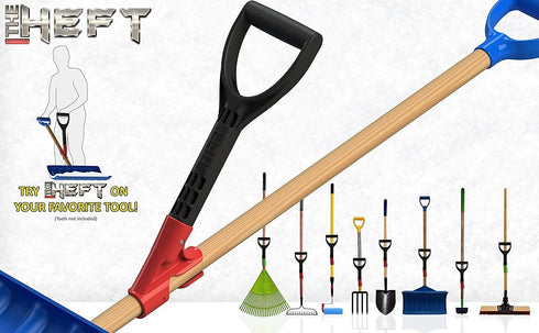 Plus Secondary Back Saver Handle for Snow Shovels and Garden Tools as Seen on Dragon's Den (Canada Shark Tank) (1 ct., Standard)...