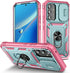 Case for Galaxy A54 5G, Slide Lens Protective Case Shockproof Impact Resistant with Kickstand Cover Case for Samsung Galaxy A54 5G (Pink Green)...