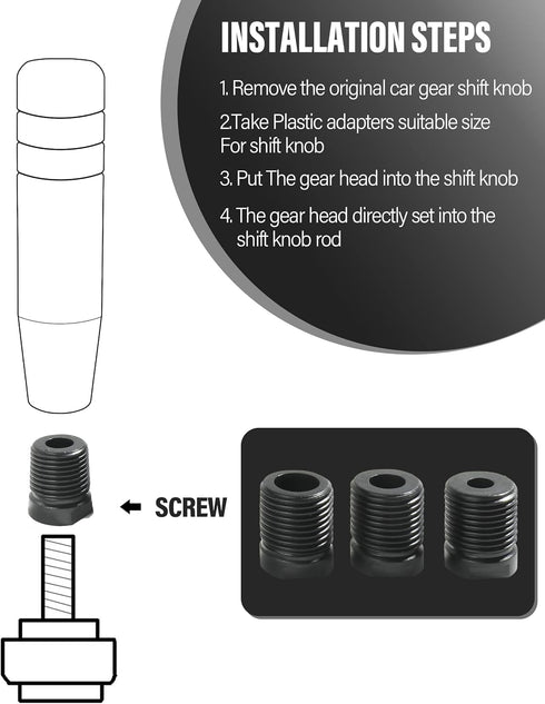 Gear Stick Shifter Knobs,American Flag Design Metal Long Shifter Knob,Aluminum Alloy Weighted Gear Lever Metal Stick Shifter Handle,Car Shift Hand...