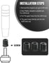 Gear Stick Shifter Knobs,American Flag Design Metal Long Shifter Knob,Aluminum Alloy Weighted Gear Lever Metal Stick Shifter Handle,Car Shift Hand...