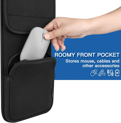 Keyboard Sleeve Travel Case for Wireless Slim Full-Size Keyboards (up to 17.7 Inches), 5.9" x 15.5" up to 5.9" x 17.7" Neoprene Protective Keyboar...