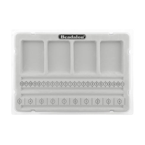 Beadalon Bracelet Bead Boards for Jewelry Making – Flocked, Anti-Roll Bead Tray with Cover – Ideal Jewelry Design Tool for Crafters, DIYers, Brace...