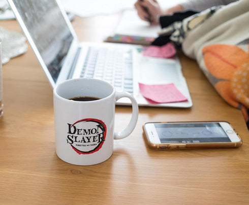 Surreal Entertainment Exclusive Demon Slayer: Kimetsu no Yaiba Logo Ceramic Mug | Official Anime Collectible Coffee Cup | Novelty Drinkware For Ho...