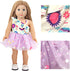 7 Sets of Doll Clothes Accessories for 18 Inch American Dolls, includes 6 Sets of Charming Doll Dresses, 1 Unicorn Themed Doll Pajama Set, Perfect...