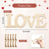 Wooden Love Letter Ornaments to Paint 7 Inch, Large Size Mothers Day Valentine's Day Wooden DIY Blank Unfinished Round Wood Discs Father's Day Orn...