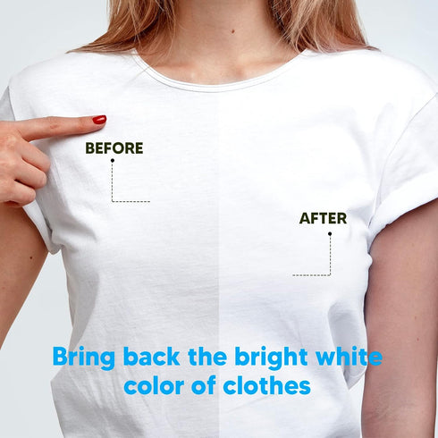 Laundry Whitener Sheets 60 count, Chlorine Free, Fragrance Free Bleach for White Clothes, Safe for Use in All Washing Machines...