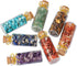 SUNYIK 7 Chakra Stone Wishing Bottles Set of 7, Tumble Chip Crystal Healing Reiki Wicca Stones Kit...
