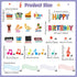 84 Pieces Happy Birthday Classroom Bulletin Board Set Music Birthday Cutouts Bulletin Board Musical Note Staff Birthday Cutouts for Music Birthday...