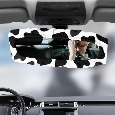 Cow Pattern Universal Cars Mirror Cover for Rear View Auto Back View Mirror Protector Anti Dust and Fingerprints Fit Most Vehicle...