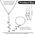 3 Pack Italian Silver Chain Necklace for Women Silver Five-line Chain Necklace Bracelet Drop Dangle Earrings Jewelry Set for Wedding Party Prom Bi...