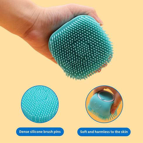 Dog Bath Brush Scrubber Pet Bath Brush Puppy Dog Soap Scrubber for Short Long Haired Dogs and Cats Grooming Cleaning...