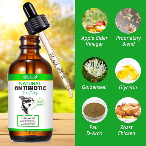 Natural Antibiotics for Dogs - Pet Antibiotic - Healing Aid and Skin Repair for Wounds, Sores, and Abrasions, Provides Itch Relief for Irritated S...