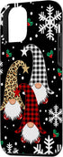 iPhone 12 mini Gnomes Buffalo Plaid Leopard Christmas Tree Santa Xmas Case...
