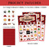 Lumberjack Party Bingo Game, 24 Player Woodland Bear Bingo Cards Set for Family Friend Activity, Gender Reveal Party Favor Decoration Holiday Supp...