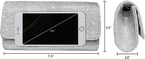 Outrip Women's Evening Bag Clutch Purse Glitter Party Wedding Handbag with Chain...