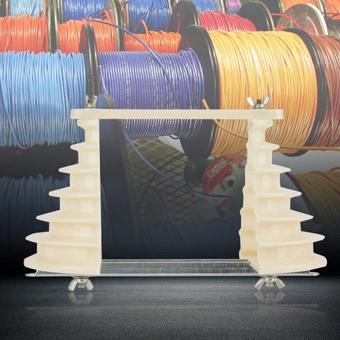 Electrical Machine Plastic Single Phase 6 Layer Coil Wire Cable Winding Head Holder Beige...