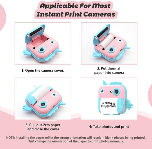 10 Rolls Thermal Printer Paper, White Printer Paper For Mini Sticker Receipt Printer Portable Bluetooth Pocket Printer, Mini Printer Paper Refill ...