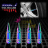 4PCs Neo Chrome Long Spike Tire Valve Stem Caps Metal Thread Wheel Tires TVC28...