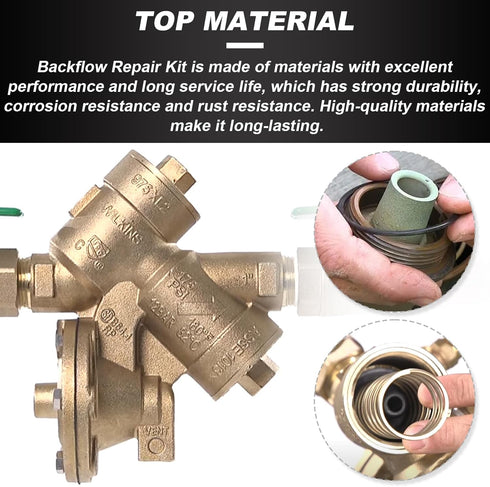 3/4-1" Backflow Preventer Repair Kit Fits for Wilkins Zurn Backflow Preventer Models 975XL & 975XL2 Reduced Pressure Backflow Preventer Complete R...