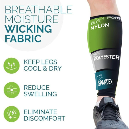 Calf Compression Sleeves for Men and Women - Leg Compression Sleeve - Footless Compression Socks for Runners, Shin Splints, Varicose Vein & Calf P...