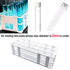 Plastic Test Tube Rack 2 Pack 24 Holes Lab Test Tube Rack Holder for 25mm and Below The Test Tubes, Detachable, White...
