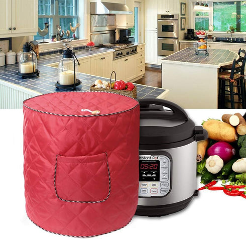 Air Fryer Cover Also for 6 Quart Instant Pot and Electric Pressure Cooker with Pocket,Electric Appliance Dust-Proof Cover?Red?...