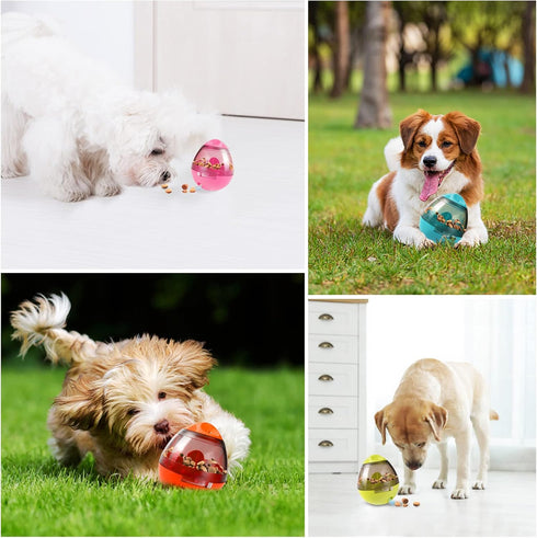 JZXOIVA Dog Treat Ball, Adjustable Dog Treat Dog Ball Dispensing Dog Toys, Interactive Food Puzzles Ball for Dogs, Pet Slow Feeder Ball...