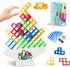 32 PCS Tower Stacking Game - Stack Attack Game for Adults & Kids, Balance Building Blocks, 2 Players Board Game for Family, Party, Friends...