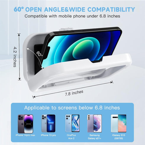 KUNSLUCK Waterproof Shower Phone Holder, 360° Rotation Touchable Shower Phone Case, Anti-Fog High Sensitivity Phone Mount for Shower, Compatible w...