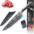 Chef Knife, Professional 8 Inch Kitchen Knife, High Carbon German Steel Ultra Sharp Knife with Ergonomic Handle, Japanese Chef's Knife Suit for Co...