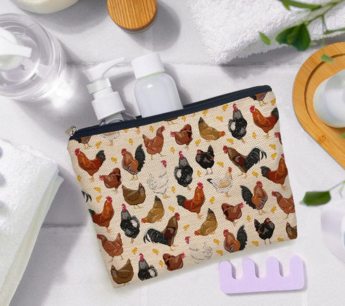 Chicken Bag,Chicken Gifts For Chicken Lovers,Chicken Makeup Make Up Bag Zipper Pouch Travel Toiletry Gifts For Women Chicken Lovers...
