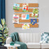 8Pcs Bulletin Board Strips, Self-Adhesive Felt Pin Board Bar Strips with 50 Pushpins, No Damage for Wall, Felt Cork Board Strips for Paste Notes, ...