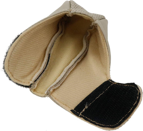 Leather Gear Shift Knob Cover, Hoop and Loop Design Auto Car Shift Knob Protector, Beige...